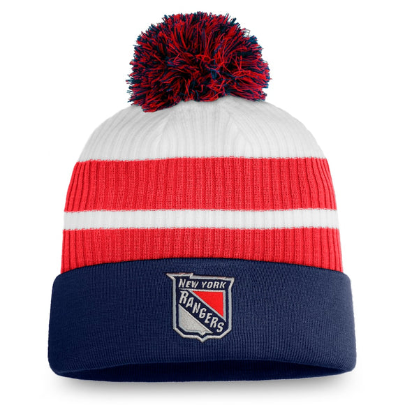 Men's New York Rangers Fanatics Branded Special Edition Pom Cuffed Toque Knit Hat