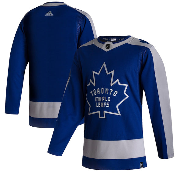 Men's Toronto Maple Leafs adidas Blue 2020/21 - Reverse Retro Wordmark Jersey