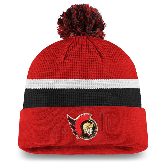 Ottawa Senators Fanatics Branded 2020 NHL Draft Authentic Pro Cuffed Pom Knit Toque Hat
