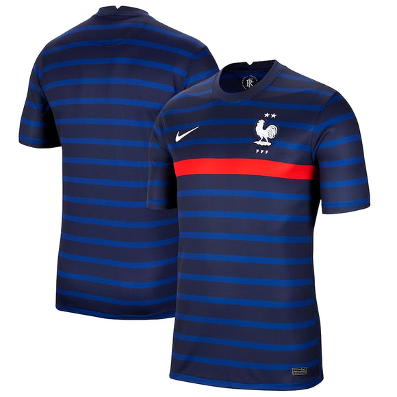 France National European Soccer Team Nike 2020/21 Home Replica Jersey - Blue