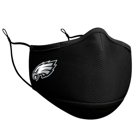 Adult Philadelphia Eagles NFL Football New Era Black On-Field Adjustable Face Covering