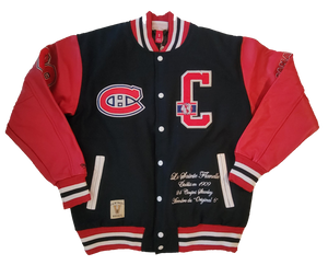 Men's Montreal Canadiens NHL Hockey Varsity Jacket Mitchell & Ness Full Button Up