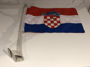 Team Croatia International Euro 2020 Soccer 11.5" x 15" Double Sided Sided Car Truck Window Flag