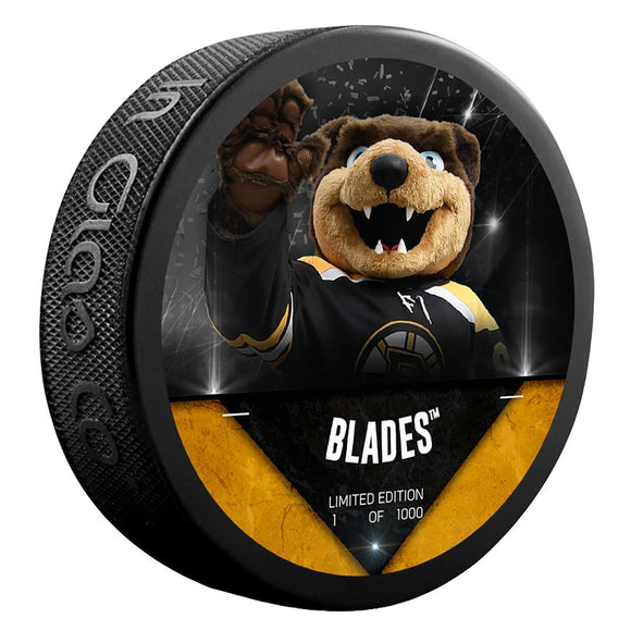 Blades Boston Bruins Unsigned Fanatics Exclusive Mascot Hockey Puck - Limited Edition of 1000