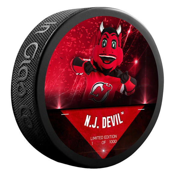N.J. Devil New Jersey Devils Unsigned Fanatics Exclusive Mascot Hockey Puck - Limited Edition of 1000