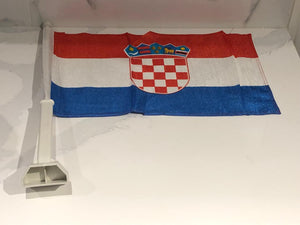 Team Croatia International Euro 2020 Soccer 11.5" x 15" Single Sided Car Truck Window Flag