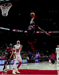 Chris Boucher NBA Baseball Toronto Raptors THE DUNK Unsigned Photo Picture 8x10