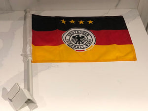 Team Germany International Euro 2020 Soccer 11.5" x 15" Single Sided Car Truck Window Flag