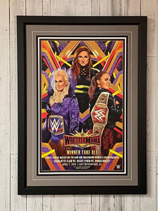 WWE Wrestlemania 35 "Winner Takes All" Charlotte Flair Vs Ronda Rousy vs Becky Linch - Limited Edition Print