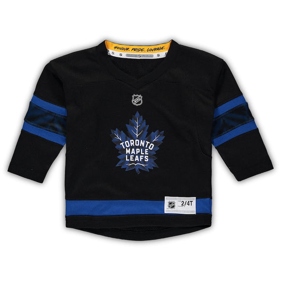 Toddler Toronto Maple Leafs Black Alternate Replica Team NHL Hockey Jersey