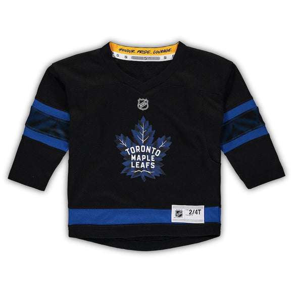 Child Toronto Maple Leafs Black Alternate Replica Team NHL Hockey Jersey - Ages 4 -7