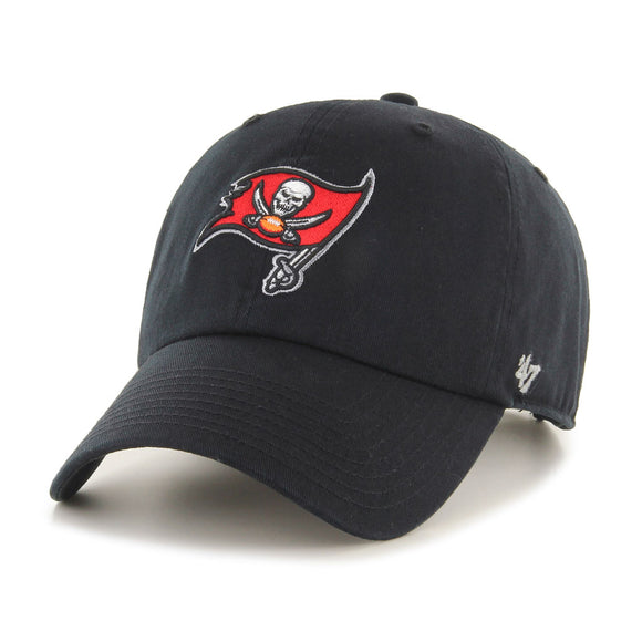 Men's Tampa Bay Buccaneers '47 Clean Up Black Hat Cap NFL Football Adjustable Strap