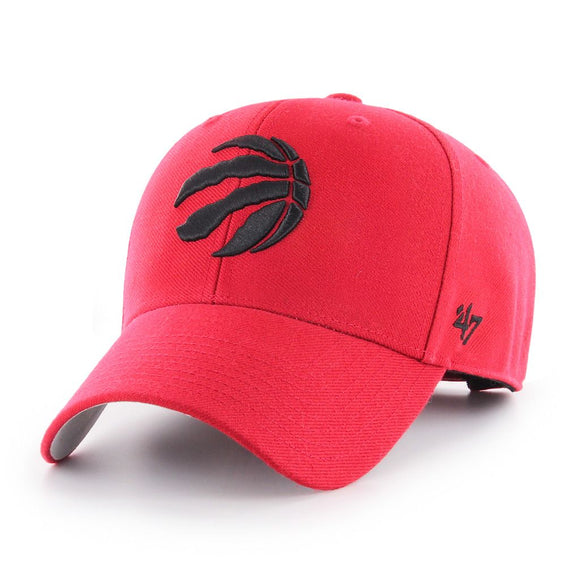 Men's Toronto Raptors MVP Primary Black Logo Red Hat Cap Adjustable Strap