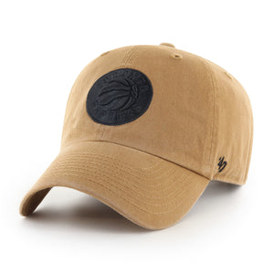 Men's Toronto Raptors Dune Black Logo Clean up Adjustable Hat Cap One Size Fits Most