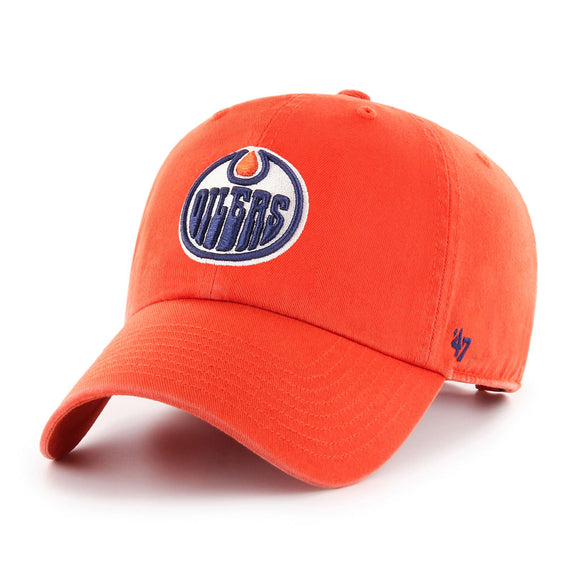Men's Edmonton Oilers ALT Colour 47 Brand Clean Up Adjustable Buckle Cap Hat