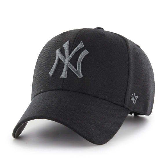 New York Yankees Black & Grey '47 MVP Adjustable Cap Hat MLB Baseball One Size Fits Most