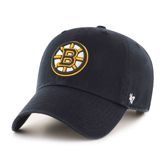 Boston Bruins '47 NHL Clean Up Slouch Adjustable Black Buckle Hat Cap