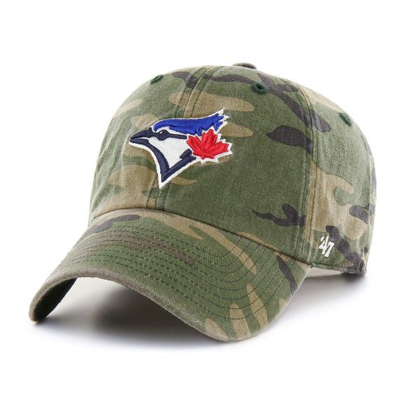 Toronto Blue Jays Camo Camouflage Adjustable Strap Clean Up Adjustable One Size Hat Cap
