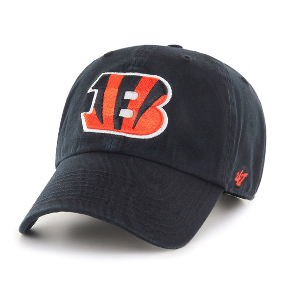 Men's Cincinnati Bengals '47 Clean Up Black Hat Cap NFL Football Adjustable Strap