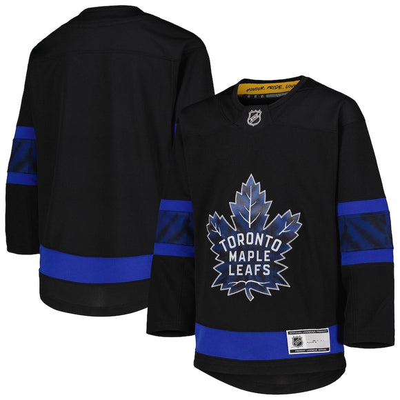 Preschool Toronto Maple Leafs Blank Black Alternate Premier - Age 4-7 Jersey