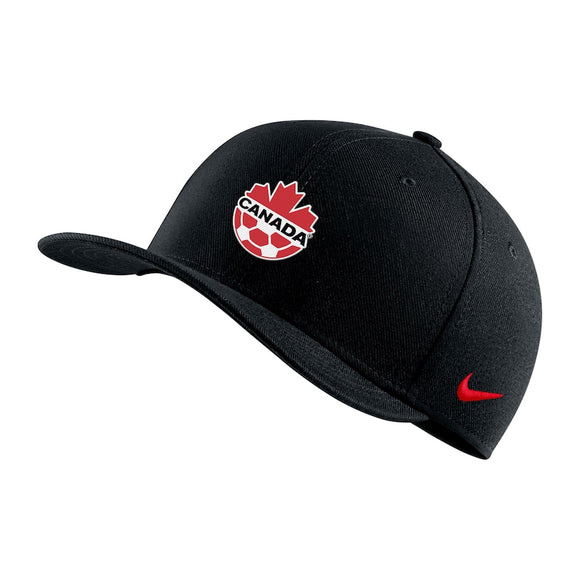 Men's Team Canada Soccer Nike Classic99 Swoosh Performance - Flex Fit Hat - Black